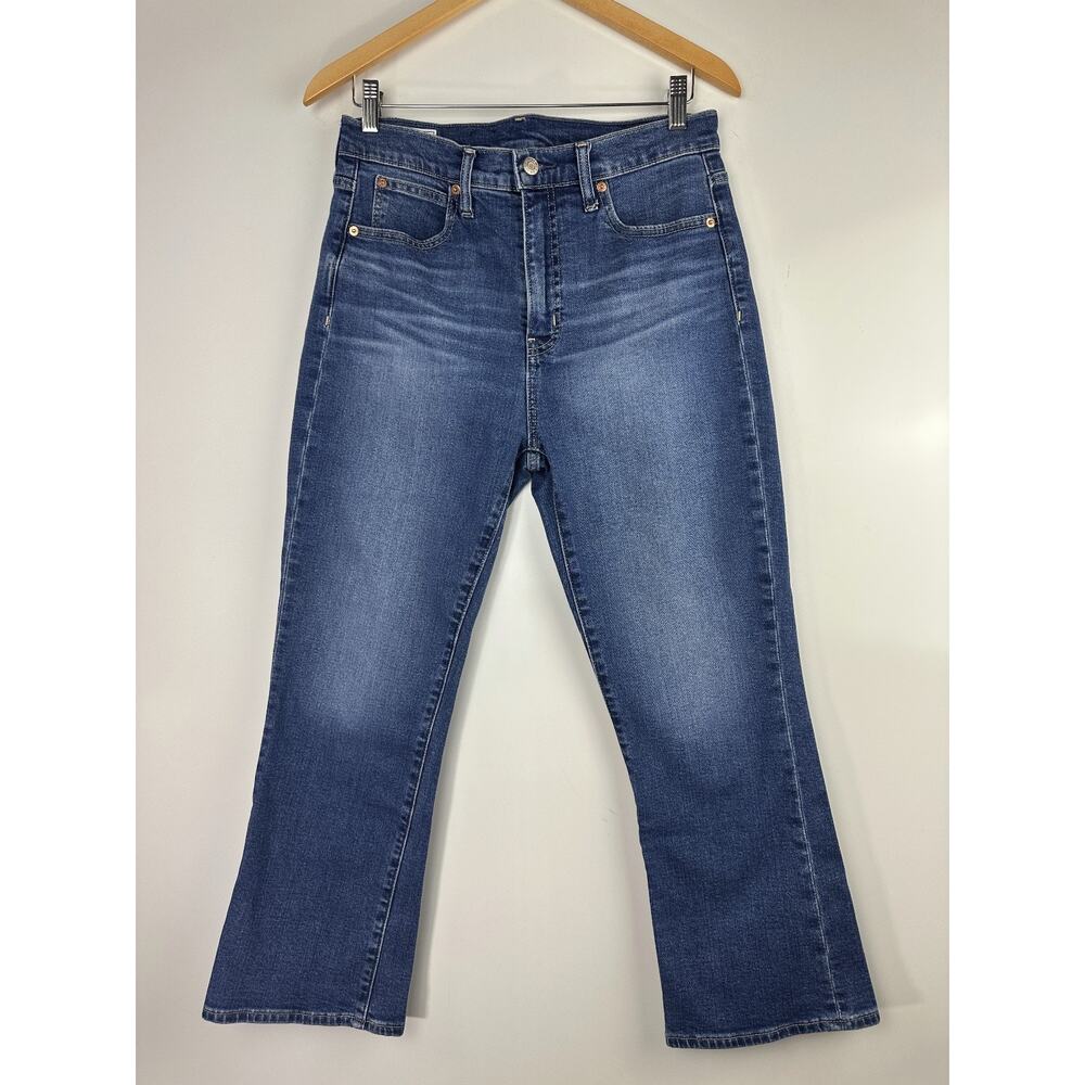 Gap High Rise Kick Fit Jeans Women's Size 29 8 Blue Denim Regular Fit Ankle - Picture 12 of 12
